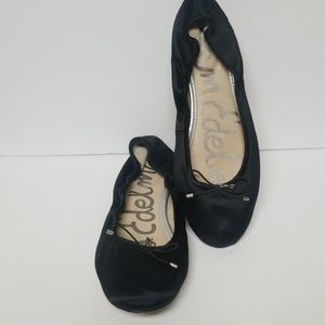 Sam Edelman black satin flats